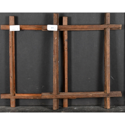 492 - Late 19th Century English School. A Near Pair of Wooden Frames, rebate 9.75