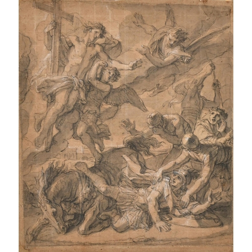 12 - 18th Century Italian School. The Resurrection, Ink and wash, Collection Stamp verso, unframed, 6.65