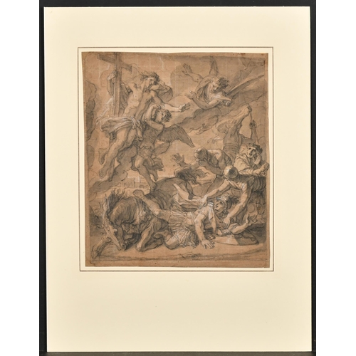 12 - 18th Century Italian School. The Resurrection, Ink and wash, Collection Stamp verso, unframed, 6.65