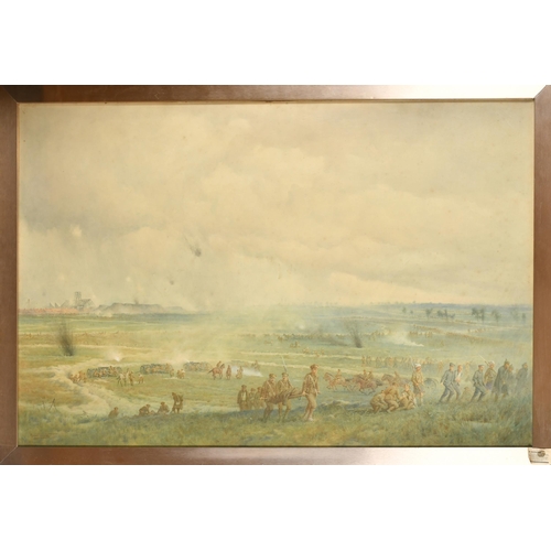 120 - Richard Barrett Talbot Kelly (1896-1971) British. The Battle of Loos, Watercolour, Signed and dated ... 