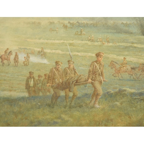 120 - Richard Barrett Talbot Kelly (1896-1971) British. The Battle of Loos, Watercolour, Signed and dated ... 