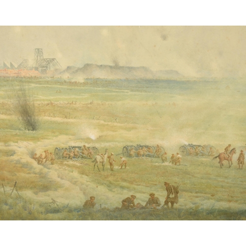 120 - Richard Barrett Talbot Kelly (1896-1971) British. The Battle of Loos, Watercolour, Signed and dated ... 