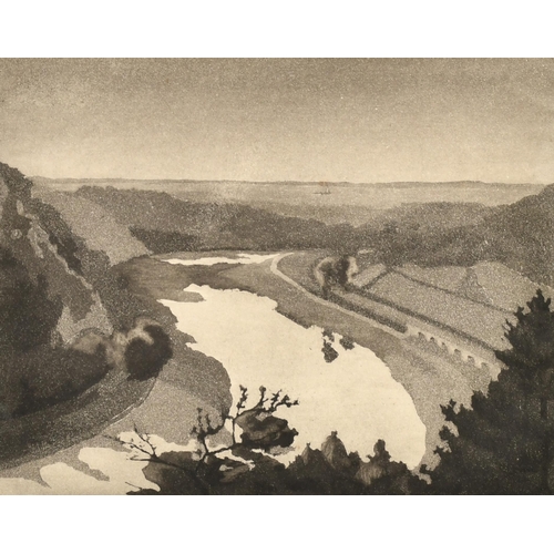 122 - Ellen Hallett (1888-1988) British. 'Bristol View', Copper plate etching, Inscribed verso, 5.9