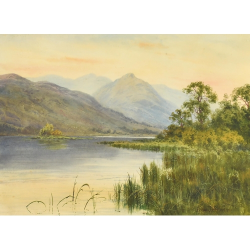128 - Edward Horace Thompson (1879-1949) British. A Tranquil Highland Landscape, Watercolour, Signed and d... 