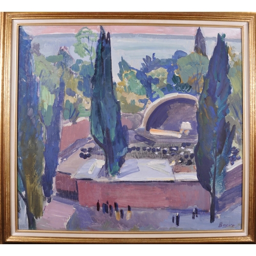 179 - Viktor Fedorovitch Vassine (1919-1997) Russian. “Khosta, Summer Variety Theatre”, Oil on Canvas, Sig... 