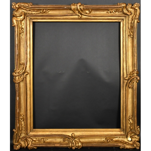 204 - 19th Century European School. A Carved Giltwood Frame, with swept centres and corners, rebate 37