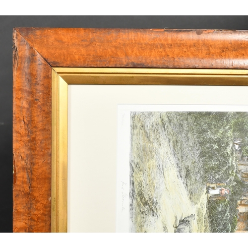 225 - 19th Century English School. A Maple Frame, with a gilt slip and inset print and glass, rebate 28.5