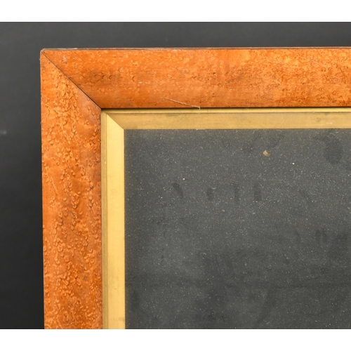 232 - 19th Century English School. A Maple Frame with a gilt slip and inset glass, rebate 26.5