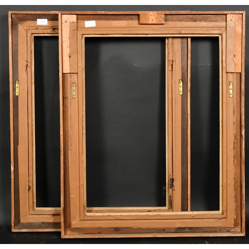 237 - 20th Century English School. A Near Pair of Gilt Composition and Fabric Seago Frames, rebate 26