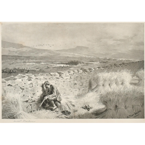 68 - Archibald Thorburn (1860-1935) British. 'Grouse Shooting', Print, Signed in pencil, 12