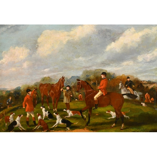 71 - Henry Alken (1785-1851) British. A Set of Four Hunting Scenes, Oil on panel, Signed, 13.75