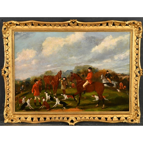 71 - Henry Alken (1785-1851) British. A Set of Four Hunting Scenes, Oil on panel, Signed, 13.75