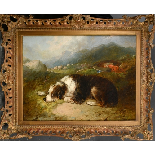 74 - George Armfield (1808-1893) British. A Sheepdog at Rest, Oil on canvas, Signed and dated 1869, 18