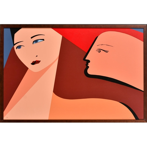 99 - Maria Montes (20th Century) Spanish. Man and Woman, Silkscreen, Signed and inscribed 'P/A' in pencil... 