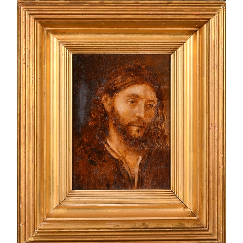 108 - 19th Century English School. Head of a Bearded Man, Oil on board, 6.25