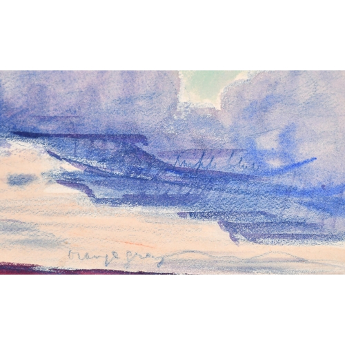 182 - Roderic O'Conor (1860-1940) Irish. 'Cloud Study', Watercolour, Annotated in crayon, 9.5