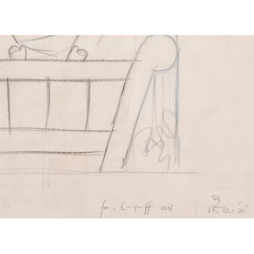 186 - Eric Gill (1882-1940) British. The Infant Christ, Pencil, Signed with initials, inscribed and dated ... 