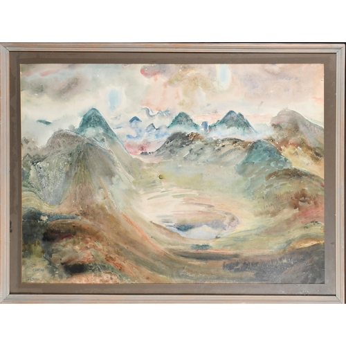 218 - Raymond James Coxon (1896-1997) British. A Mountainous Landscape, Watercolour, Signed (twice), 21