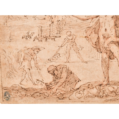 24 - Late 16th Century Northern European School. 'Allegory of Summer', Ink, chalk and wash, with a collec... 