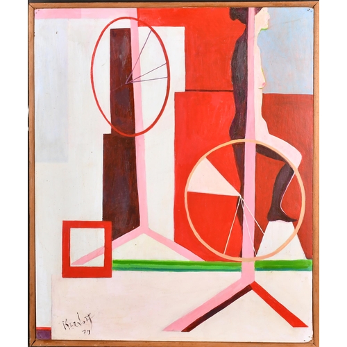 250 - Kernoff (20th Century) European. Abstract, Oil on board, Signed and dated '70, 24