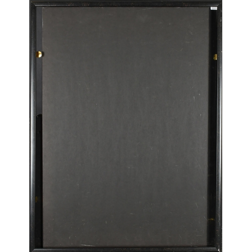 271 - 20th Century English School. A Black Lacquered Frame, rebate 33.5