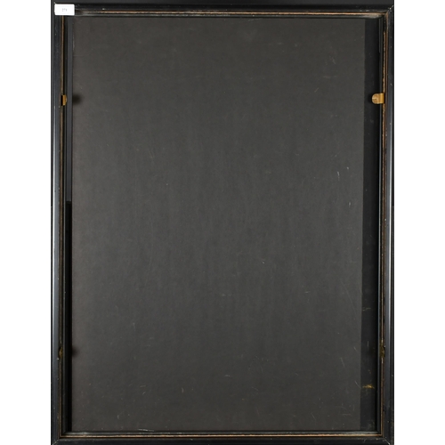 271 - 20th Century English School. A Black Lacquered Frame, rebate 33.5