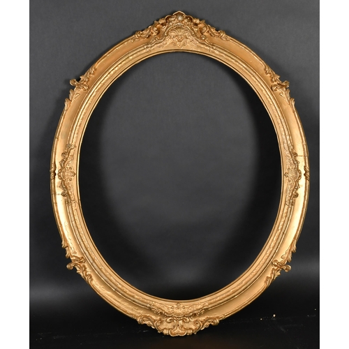 281 - 19th Century English School. A Gilt Composition Oval Frame, rebate 27