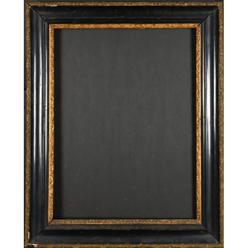 292 - 19th Century English School. A Black Painted Frame, with gilt composition inner and outer edges, reb... 