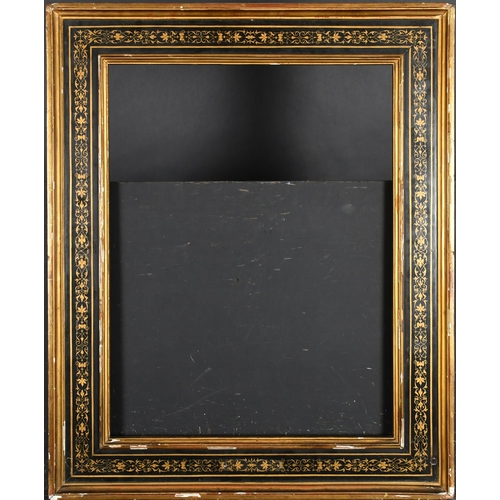 301 - 19th Century Italian School. A Gilt Composition Frame, with an ornate black and gilt plate, rebate 2... 