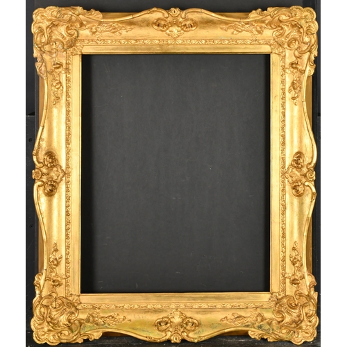 312 - 19th Century English School. A Gilt Composition Frame, with swept centres and corners, rebate 21.25