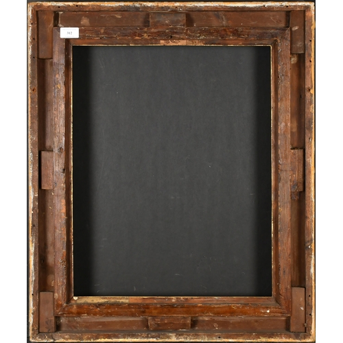 312 - 19th Century English School. A Gilt Composition Frame, with swept centres and corners, rebate 21.25