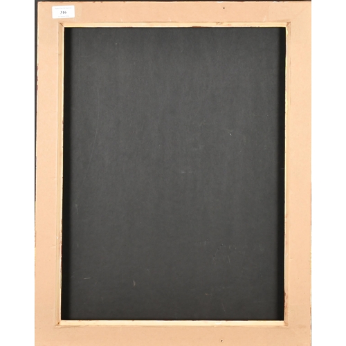 316 - 20th Century English School. A Gilt and Painted Frame, rebate 20.5