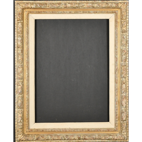 317 - 20th Century English School. A Louis Style Painted Composition Frame, with a fabric slip, rebate 20.... 