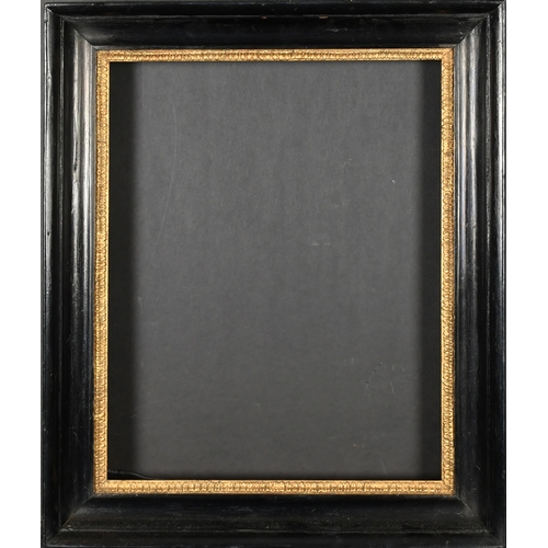 325 - 19th Century English School. A Black Painted Frame, with a gilt composition inner edge, rebate 17.75... 