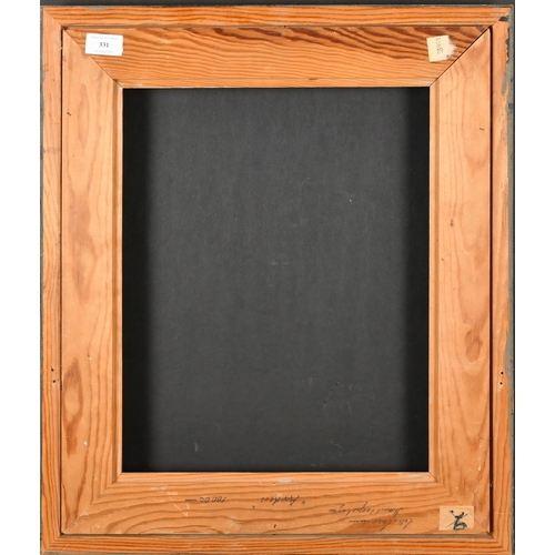 331 - 20th Century English School. A Wooden Frame, with gilt edging and a fabric slip, rebate 16