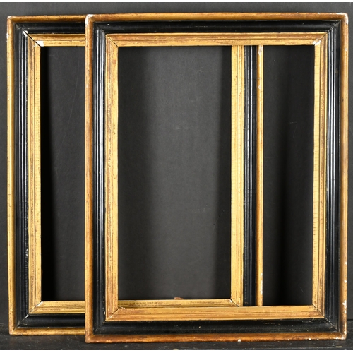 335 - Early 19th Century English School. A Pair of Gilt and Painted Composition Frames, rebate 15.25