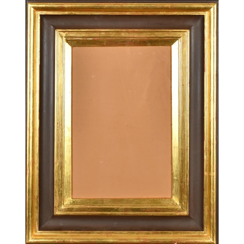 336 - 20th Century English School. A Gilt and Painted Frame, with inset glass and a gilt slip, rebate 14.7... 