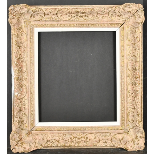 337 - 20th Century English School. A Painted Composition Frame, with swept corners and a white slip, rebat... 