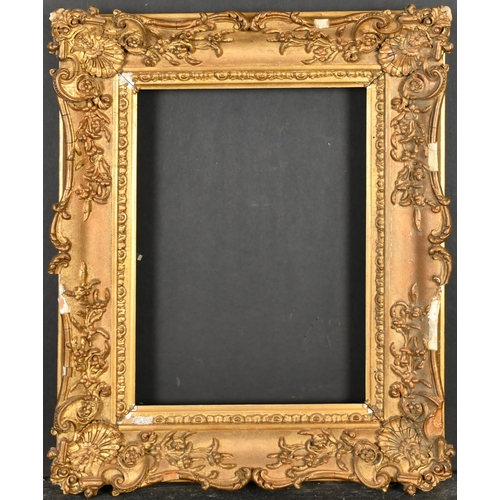 346 - 19th Century English School. A Gilt Composition Frame, with swept centres and corners, rebate 14