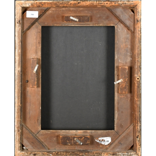 346 - 19th Century English School. A Gilt Composition Frame, with swept centres and corners, rebate 14