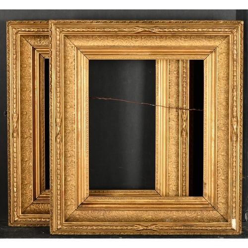 352 - 19th Century English School. A Pair of Painted Composition Frames, rebate 12.5