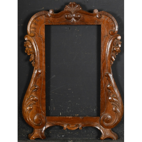 355 - 19th Century English School. An Arts and Crafts Shaped Frame, rebate 11.25