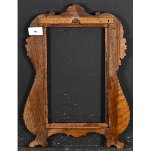 355 - 19th Century English School. An Arts and Crafts Shaped Frame, rebate 11.25