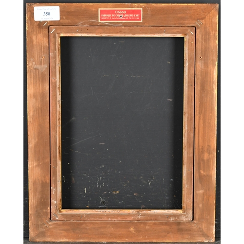 358 - 20th Century European School. A Gilt and Painted Composition Frame, rebate 10.75