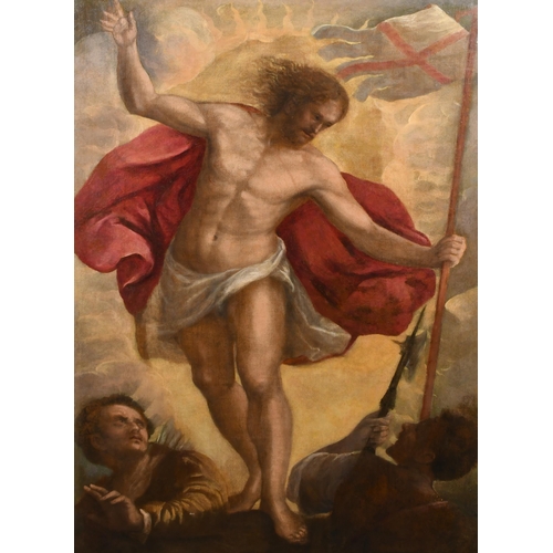 47 - 18th Century Venetian School. 'Christ - The Ascension', Oil on canvas, Inscribed on a plaque, 55