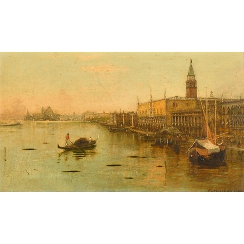 73 - Carl Freiherr von Malchus (1835-1889) German. A Venetian Scene, Oil on panel, Signed and dated 1880,... 