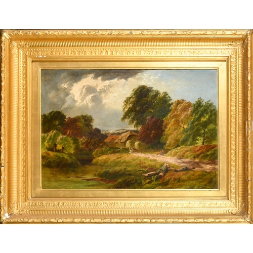 90 - C Jones (19th-20th Century) British. A River Landscape, Oil on canvas, Signed and dated 1850, 17