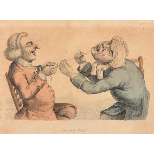 1 - After J Collier (Tim Bobbin) (1708-1786) British. A Set of Four Cartoons of Dentistry from 'The Pass... 