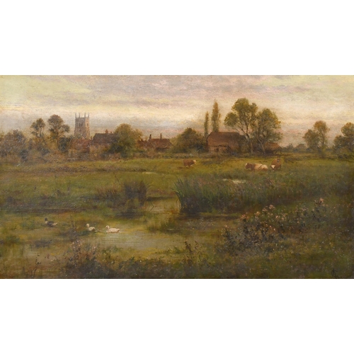 130 - Alfred Glendening Jnr (1861-1907) British. Ducks on a Pond, Oil on canvas, Signed with monogram, 12