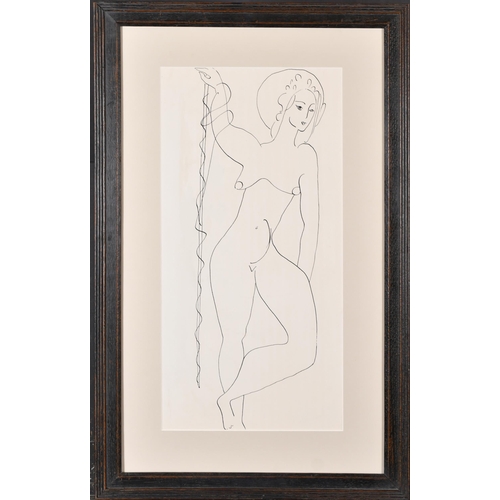 184 - Edward Wolfe (1897-1982) British/South African. A Standing Nude, Ink, 20.5